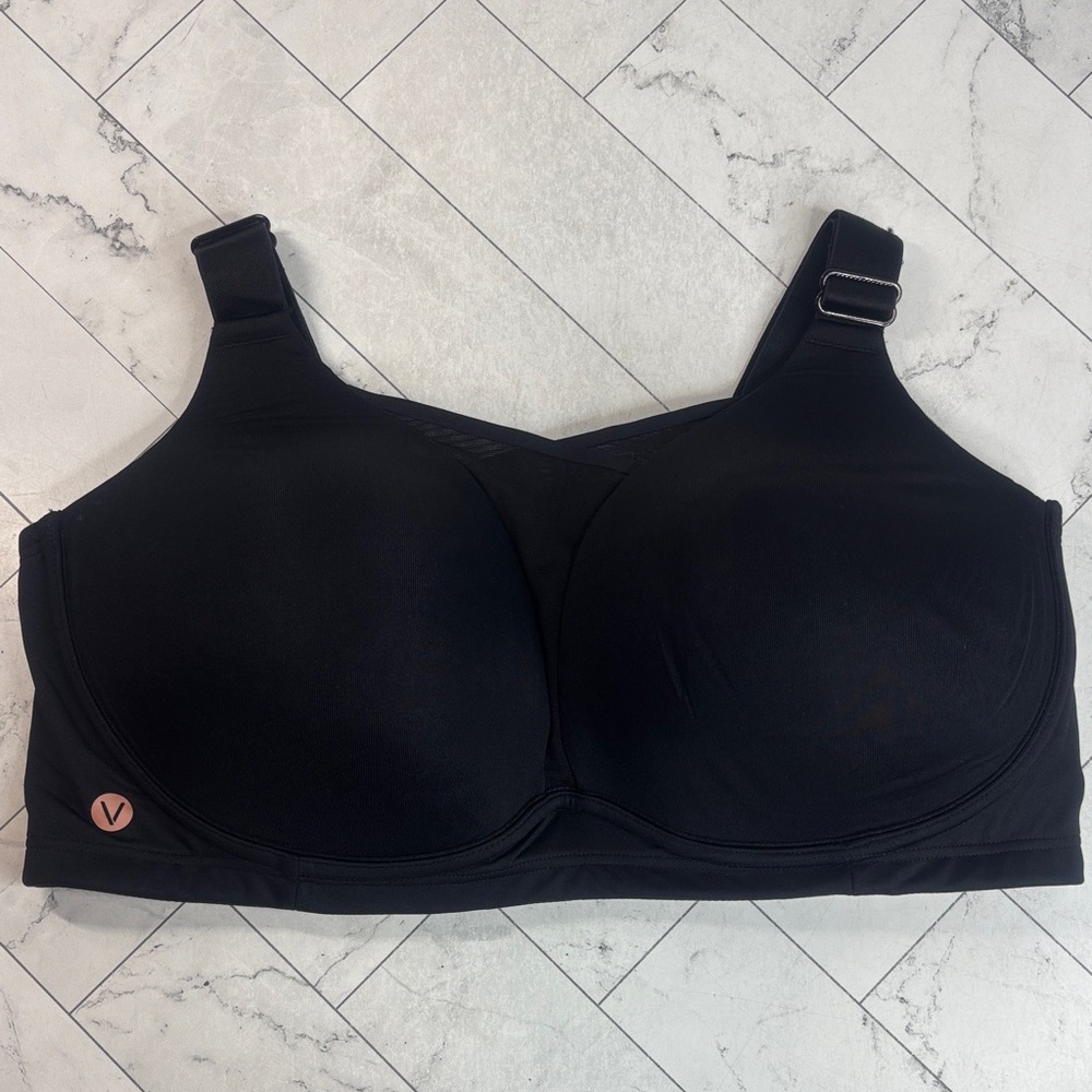 NWOT Livi Active Lane Bryant Womans Sports Bra Black Full Coverage NO WIRE 40DD